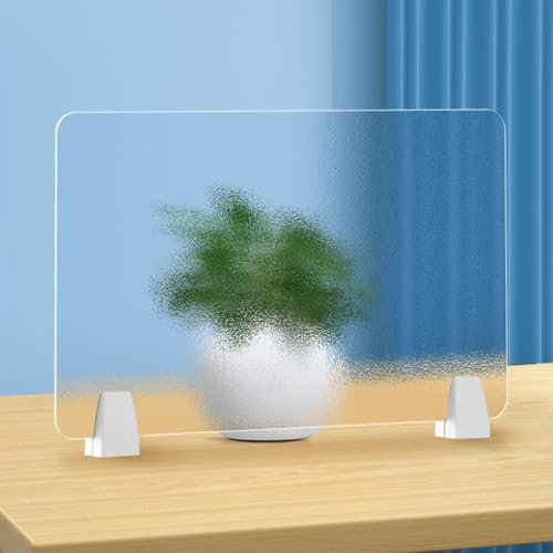 Naturepanda Akustik Trennwand für Schreibtisch,Büro-Trennwand Acryl-Tisch,Desktop Trennwand,Mattiertes Acryl,Durchscheinend,für Büros,Lernräumen,Klassenzimmern und Bibliotheken verwendet.