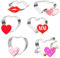 6PCS Valentine Cookie Cutters Set – Stainless Steel Baking Molds – Double, Arrow, Lips Shapes for Baking and Decoration