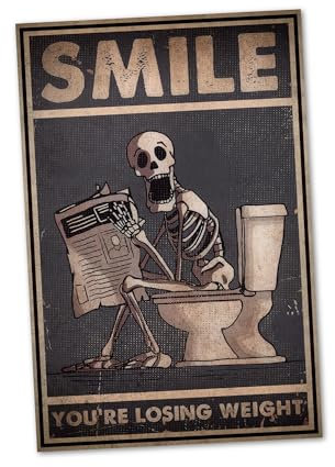 Smile Youre Loosing Weight Schild lustige Geschenk Idee - für Toilette und Bäder - 20x30cm Forex in 3mm Stärke