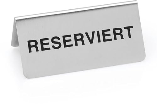 12x Reserviertschild Chromnickelstahl Tischschild