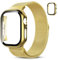 Hexasider Magnetisch Armband mit Schutzhülle für Apple Watch Band 38/40/41/42/44/45/46/49mm Damen Herren, Edelstahl Milanese Loop Band und Hülle iWatch Series 10 9 8 7 6 5 4 3 2 1 SE/2 Ultra