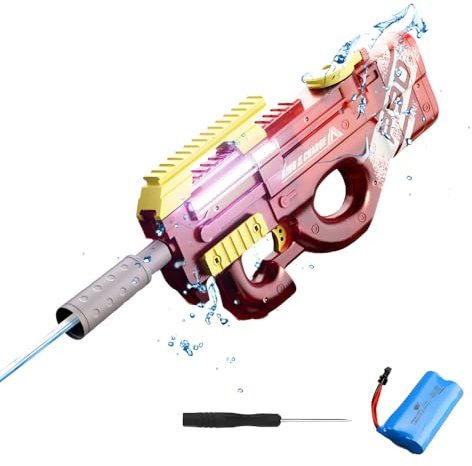 Wasserpistole Elektrisch mit USB Wiederaufladbar Batterie, Automatische Wasserpistole Elektrisch,Water Gun Elektrisch,Hoher Kapazität Wasserpistole,Reichweite beträgt etwa 8-10m