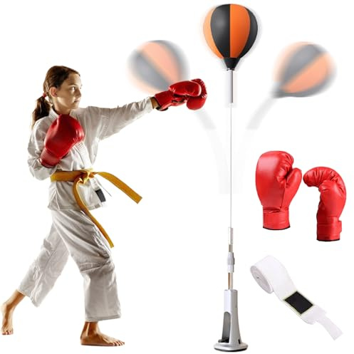 Sandbag Stand Reflex Ball Set Training Training Adjustable Sandbag Home Gym Supplies Stress Relief Trainer Reflexbox Sandball selbsttragend Sands Sandbag Sand Boxing Set Spee