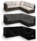Futura Premium V Shaped Garden Furniture Covers Waterproof 255x255x80cm, Heavy Duty 600D Oxford Fabric Outdoor Rattan Corner Sofa Cover, PVC Lined, Air Vents and UV Safe