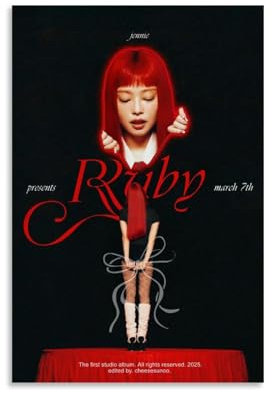 Blackpink Poster Music Vintage Jennie Für Zimmer, Ästhetische Leinwand-Wandkunst, Schlafzimmer-Dekor Poster 12x18inch(30x45cm)