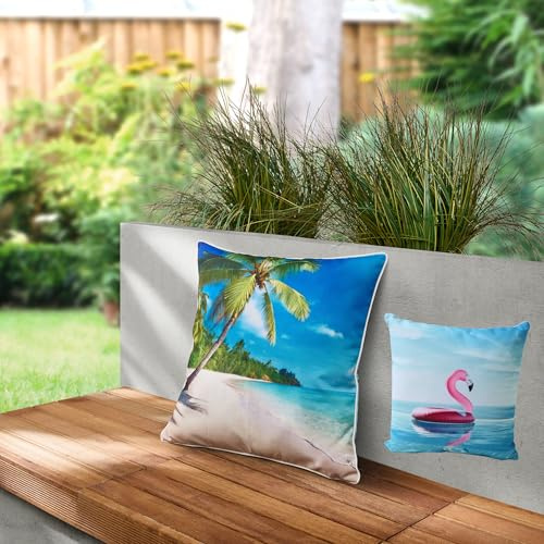 CB Home & Style Outdoor Garten Kissen Outdoorkissen Wasserabweisend Wasserfest 45x45cm mit Füllung (Island)