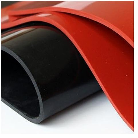 Hoja de caucho de neopreno, Lámina de silicona de 250 x 250 mm, resistente al calor, 1-2 mm, multicolor(Red,1.5Mm)