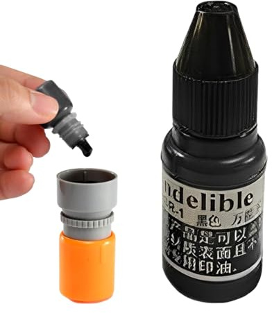 Stamp Nachfüllung - Wasserdichte Golfball -Briefmarkentinte 5ml | Rote Schwarze Tinte Für Gummi -Stammp -Pads | Langlebige Stammp -Pad -Nachfüllung Für Büro-, Handwerks-, Schul-, Heimnutzungs- Und Täg