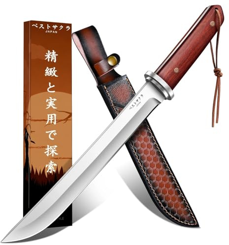Japaknives Tanto Messer Japan - 5 mm Dick Machete Scharf Echt mit Scheide | Japanische Handgeschmiedet, für Survival Bushcraft Camping Geschenk für Männer
