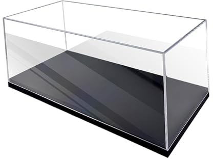 TISHITA Vitrine Acrylique Anti-poussière avec Socle pour Statue de Cosmétiques de Véhicule à L'échelle 1:18