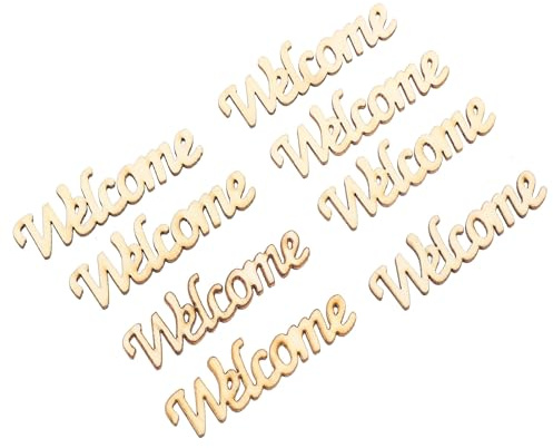 Wooden Welcome Buchstaben Holzchips 30 Stück zum Basteln und Dekorieren