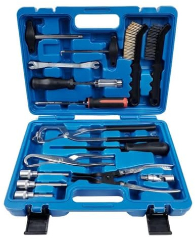 WEATapnvc AP03 Brake Caliper Cleaning Tool 15PCS Drum And Disc Brake Tool Kit With Brake Spring Pliers Compressor Puller