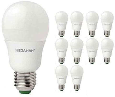 10 PACK MEGAMAN LED 9.5W WARM WHITE ES E27 GLS NONE DIMMABLE LAMP 2800K - 810 LUMEN 15000 HOURS LIFE - 10 PACK 143316