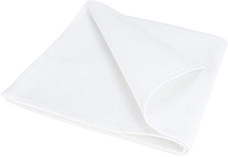 texpot Damast Serviette 50 x 50 cm weiß mit Atlaskante bei 95°C waschbar 100% Baumwolle hochwertige Vollzwirnqualität