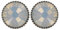Konplott Ohrstecker flach Black Jack light blue Opal, Sterling Silber, Post Fassung, Stud, 2 Count