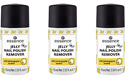 essence JELLY NAIL POLISH REMOVER, Nail Care, Nagelpflege, transparent, vegan, ohne Konservierungsstoffe, ohne Alkohol, 3er Pack (3 x 75ml)