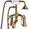 Robinet de baignoire à montage sur pont, robinet de baignoire avec douche à main, robinet de baignoire en laiton à double poignée, mitigeur de salle de bain Vintage,Antique brass