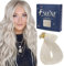 Fshine Blond Extensions Echthaar Bondings 45cm 50 Strähne U Tip Haarverlangerung Pre Bonded Fusion Echthaar Haar Extensiones Echthaar Bondings 50g Farbe 1000