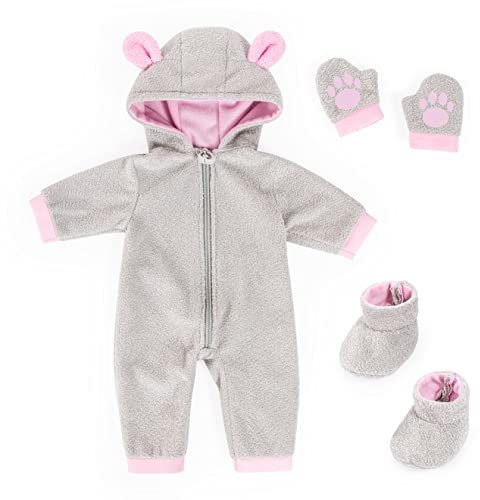 Bayer Design 84205AA Puppenkleidung, Outfit, Babypuppen Anziehsachen 38-43cm, mehrteilig, Puppenzubehör