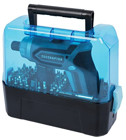 Cecotec CecoRaptor Perfect Work 360 Advance, batteria 4 V, ricaricabile USB, velocità senza ricarica 200 giri/min, coppia massima di 4 Nm con 6+1 posizioni, Mandrino