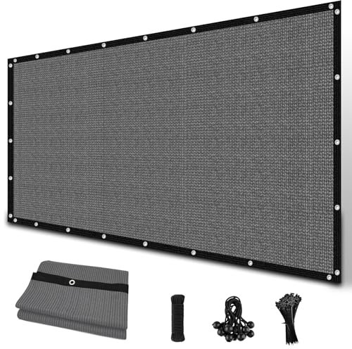 Amagenix 90 % Sonnenschutztuch mit Ösen, 3 x 35 cm, Pergola-Ersatz-Schattenabdeckung, Überdachung, Sichtschutz für Außenbereich, Terrasse, Garten, Grau