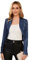 Belle Poque Damen Paillettenjacke Langärmelig Vorne Offen Party Cropped Cardigan zuckt mit den Schultern