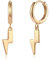 Jenosy Ohrringe Damen Blitz Ohrringe Hängend Zarte Blitz Ohrringe Gold Modische Creolen mit Blitz Anhänger Hypoallergene Ohrringe Vergoldet Damen Modeschmuck für Frauen und Mädchen
