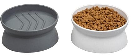 Kitty City Raised Cat Food Bowl Collection/Stress Free Pet Feeder and Waterer and Slow Feed Bowls