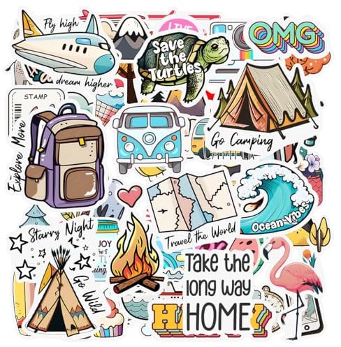 250 Adesivi Viaggi - Stickers Aesthetic per Diario di Viaggio da Compilare, Album scrapbooking, stickers journaling, adesivi per valigia da viaggio/sticker cute/sticker tenerini/diario viaggi