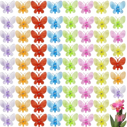 GXXMEI 70 clips de orquídea de mariposa para plantas, clips de soporte para orquídeas, clips de vid para soporte de flores y orquídeas