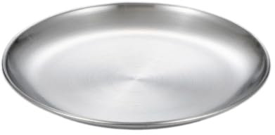 2 piatti piani in acciaio inox 304, diametro 30 cm, in acciaio inox, rotondi, tavolozza in metallo, per decorazione da tavolo, campeggio, feste, barbecue, dessert, insalate, snack alla frutta, color
