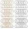 Roosea 72 Stück D-Ring aus Metall D Ringe Halbringe Schnalle Mehrzweck Metall D Ring und O Ringe Taschenringe Silber Gold Taschenzubehör für Tasche Schnalle Gurte 20mm 25mm 32mm