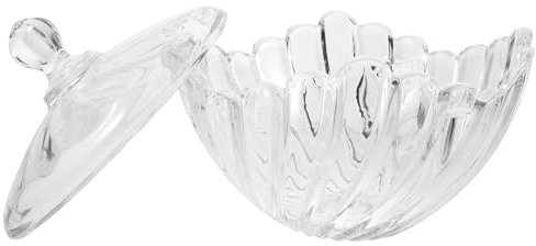 AOKWAWALIY Bonbonglas aus Glas kleine Schmuckkästchen abgedeckte Bonbonschale Glasgefäß mit Deckel Süßigkeitenglas Glas kann Bonbongläser aus Glas Snack Container Küchenwaren