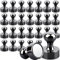 28 Stück Klein Magnete stark, Neodym Magnete Extra Stark, Glänzend Schwarz Dekorative Magnete für Magnettafel, Starke Kühlschrank Magnet e for Whiteboard, Kühlschrank, Karten- und Küchendekoration