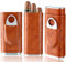 Syunyin Zigarrenetui aus Leder, 3 Tube Humidor mit Zigarrenzubehör Zigarrenschneider, Geschenke für Männer, Reisehumidor Zigarren Geschenkset Cigar Case Leder Zigarren Etuis, Braun