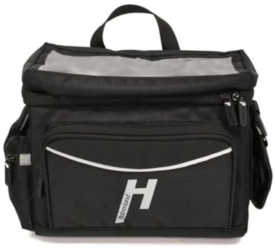Haberland Fahrradtasche Lenkertasche 8L Schwarz Inklusive Klickfix-Adapter, 26 x 20 x 16cm