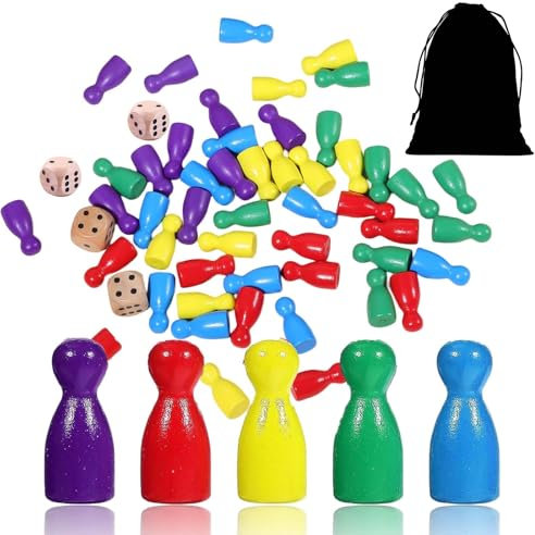 DHDHCPZZ Spielfiguren Für Brettspiele,Spielfiguren, Multifunktional Und Praktisch Holzfigur Spielfiguren, Spielfiguren Holz für Große Gesellschaftsspiele Bei Wettbewerben Und Veranstaltungen
