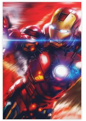 Iron Movie Poster Man Leinwand Poster Schlafzimmer Dekoration Landschaft Büro Raumdekoration Geschenk Unframe: 12x18inch(30x45cm)
