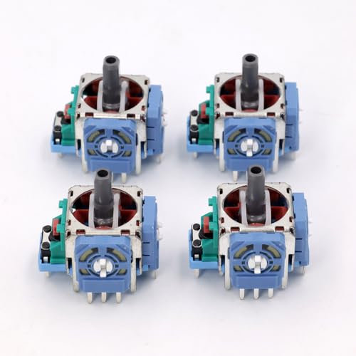 4 piezas de repuesto de palo analógico 3D para controlador PS5, joystick de reparación, potenciómetro 2k3, color azul