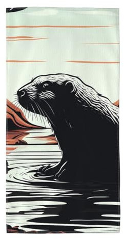 GDSHJKLW Schwarzes Biber-Tuch, saugfähig, weiches Mikrofaser-Badetuch, für Gesicht, Geschirr, Küche, Hotel, Spa, 30,5 x 61 cm