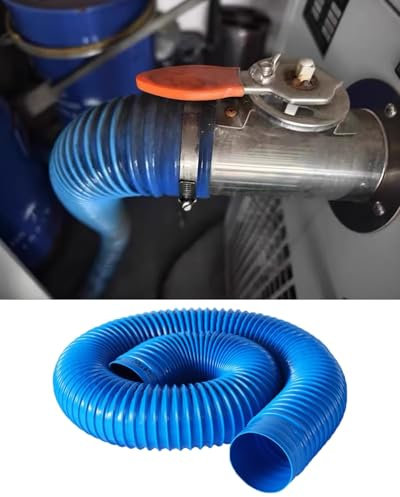 Gaine Vmc Tuyau D'échappement Industriel en Silicone Haute Température (1, 3, 6, 9, 12 Po), Conduit D'air Flexible Isolé en Aluminium pour Sécheuse, Rallonge de Tube(1.5m(5ft/59),D 60mm(2.36))