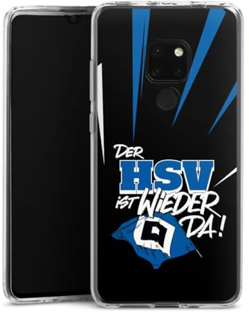 Silikon Hülle kompatibel mit Huawei Mate 20 Case transparent Handyhülle Hamburger SV Aufstieg HSV