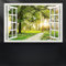 MUMUXIAO 3D-Fenster-Vinyl-Wandaufkleber, Fensterblick-Effekt für Zuhause, moderne Dekoration, Tapete, Heimdekoration, selbstklebend, entfernbar, Wandbilder, Kunstaufkleber (a)