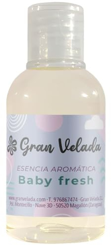 Gran Velada - Duftöl Baby Fresh 50 ml | Aromatisches Parfumöl für Seifen, Kerzen und Kosmetik - Frischer Kinderduft mit Bergamotte und Grünem Tee - Hochkonzentrierte Essenz für DIY Projekte
