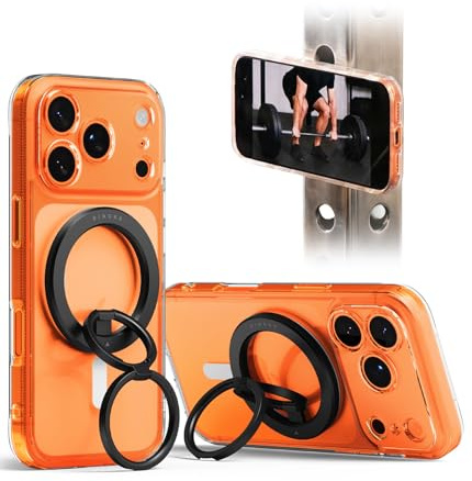 Ringke Dual Magnetic Smart Ring, Doppelseitiger Magnetischer Handy Ständer, 3-Fach Verstellbarer Fingerhalter für iPhone, Samsung, Pixel MagSafe-Hülle - Schwarz