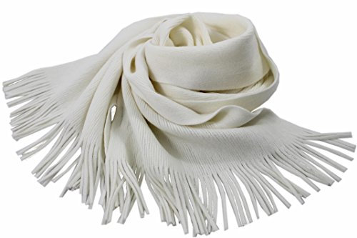 Rotfuchs Strickschal einfarbig modisch weiß mehrere Farbstellungen 100% Wolle (Merino) 200 x 28 cm