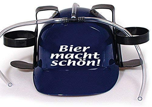 HSK Trinkhelm Spaßhelm mit Printmotiv - Bier macht schön - 51634 - versch. Farben zur Wahl Farbe blau