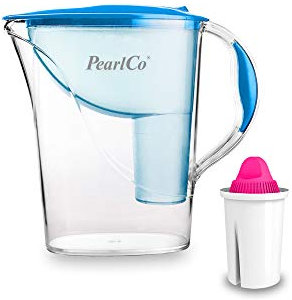 PearlCo - Wasserfilter Standard (blau) mit 1 Magnesium classic Filterkartusche - passt zu Brita Classic