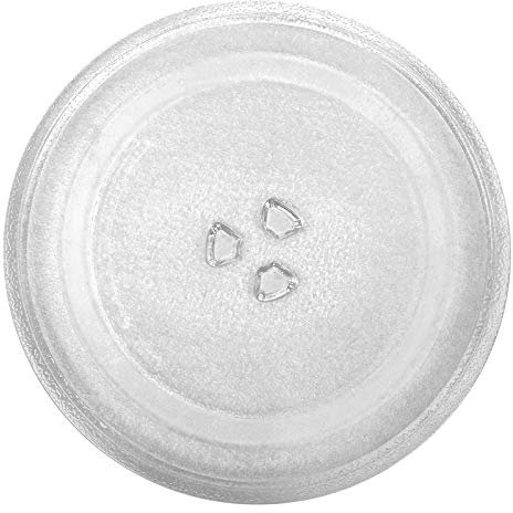 Piastra di ricambio in vetro per microonde, 31,8 cm, universale, per forno a microonde, in vetro, piatto rotondo