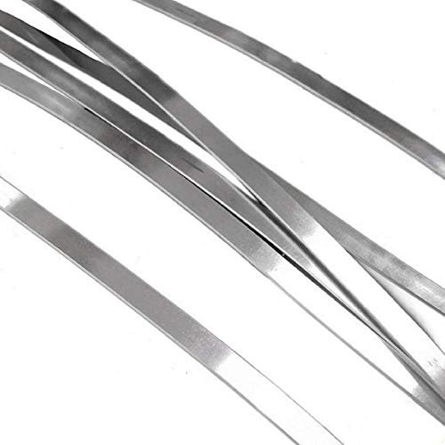 Filo rettangolare in argento Sterling 925, filo piatto, anello vuoto, lunghezza 100 mm, risultati gioielli (8 x 1,3 mm (100 mm), Argento sterling